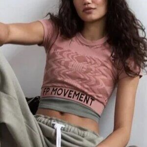 NWOT Free People Run the Distance Tee